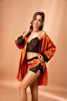 3509 Bralette & Şortlu Kimono Takım