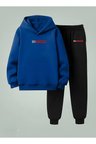 Erkek Çocuk Kapüşonlu Takım BE DIFFERENT Baskılı 3 İplik Şardonlu Sweatshirt - Eşofman Takım