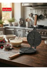 Döküm Waffle Tavası Ahşap Kulp Siyah
