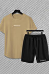 Brooklyn Baskılı Oversize T-Shirt şort 2li alt üst takımı