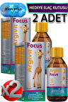 2 Adet Focus Şurup-(Fosfatidilserin,L-arjinin,Multivitamin ve Multimineral 150 ml)