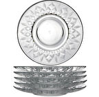 Lav odin cam çay tabak 6 lı çay tabağı kristal görünümlü bardak altı