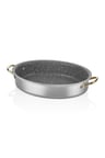 Alu Granit Oval Tencere 28x20cm