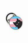 Transgender Pride Flag Cat Gökkuşağı Buton Rozet