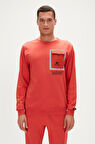 Bad Bear  Reflect Crewneck Erkek Sweatshirt 23.02.12.022-Turuncu