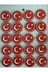 Türk Bayrağı Rozeti - 20 Adet