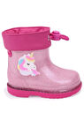 İGOR W10339 BIMBI UNICORNIO GLITTER 093-FUCSIA ÇOCUK YAĞMUR ÇİZMESİ