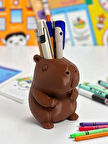 Kapibara Kalemlik Figür Sevimli Capybara Masaüstü Organizer Kırtasiye Ofis Hediyesi