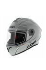 Draken S Solid V.2 A2 Gloss Gray Kask (ÇİFT VİZÖR)