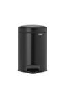 Brabantıa Newıcon Matt Black Pedallı Çöp Kutusu 3l (113321)