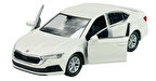 Oyuncak Metal Model Araba 1/36 Çek Bırak Beyaz Octavia