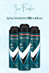 Men Invisible Ice Fresh Erkek Sprey Deodorant 3 X 150 ml