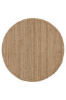 Jüt halı, Natürel, 130 cm Yuvarlak 