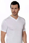 Şahinler ME008 Erkek Büyük Beden V-Yaka Kısa Kol Atlet