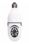 Gece Görüşlü 360 Derece Led Işık 1080p Wifi Kamera Kablosuz Panoramik Balıkgözü Ampul Kamera