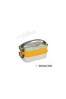 Lunch Box 700 ML Tek Kat İki Bölmeli Metal Kaşıklı Yeni Nesil Beslenme Kutusu Sefer Tası