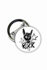 Rock İşareti Buton Rozet