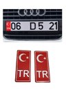 Plaka Sticker 2 Adet Türk Bayrağı