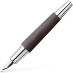 Faber-Castell E-Motion Krom/Ahşap Dolmakalem, Siyah (M)