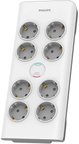 Philips Spn7080Wa/62 8'Li Akım Korumalı Priz 2 Mt Kablo (3680 W 16 A)