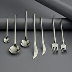 Jumbo 4400 Fallen 84 Parça 12 Kişilik Çelik Çatal Kaşık Bıçak Takımı