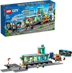 Lego® City Tren İstasyonu 60335-7 Yaş Ve Üzeri Çocuklar Için Demiryolu Kamyonu, Otobüs Ve Hemzemin G