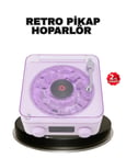 Projektör Işıklı Retro Hoparlör Bluetooth AUX USB Hafıza Kartlı ° Sesli Şarjlı