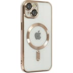 ALLY iPhone 14 Plus 6.7inç Renkli Kenar Lazer Çerçeveli Magsafe Uyumlu Silikon Kılıf-(5775)