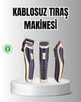 Unisex Şarjlı Saç ve Sakal Tıraş Makinesi – Ayarlanabilir Tarak Başlıkları Sessiz Motor