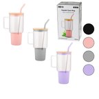 CAM 1000ML MATARA - SULUK BAMBU KAPAK - SIZDIRMAZ SİLİKONLU ÇELİK PİPET KORUYUCU SİLİKON ALTLIK - KILIF (5372)