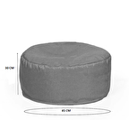 PUFUMO YUVARLAK AYAK UCU PUFU GRİ