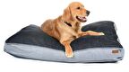 Petza Üstü Açık Çift Taraflı - Fermuarlı Antrasit - Gri Küçük Irk Köpek Yatağı