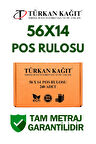 56x14 Termal Rulo - Yazarkasa Pos Rulosu 24 Paket 240 Adet