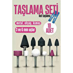  Seramik Uçlu Taşlama Seti Metal Alüminyum Çelik Dremel Uçlu Taşlama Kot Taşlama