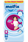 Molfix Külot Bez Ultra Fırsat Paketi 6 Beden 15+ Kg 58 Adet