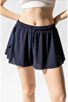 Bol Kesim Beli Latikli İçi Taytlı Spor Kadın Şort Etek.Tenis Etek