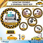 Taksi Kamera Seti 6 Uzaktan izlemeli 3 Kameralı Wifi 1 TB Harddisk Dahil