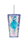 Starbucks Plastik Parlak Prizma Mavi Soğuk İçecek Bardağı - 473 ml