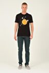 Ozel Space Erkek Baskili T-shirt - beden_variant_property : 2XL, renk_variant_property : 000-Siyah