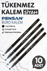  Pensan Büro 1.0 Mm Siyah Tükenmez Kalem 10 Adet-T1027