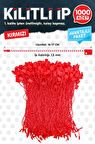 Kilitli İp Renkli Asmalı Etiket Bağlama İpi Lock String Tag Rope 1000 Adet Kırmızı-T1077