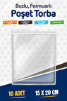 Valiz Ve Dolap Içi Düzenleyici Buzlu Fermuarlı Poşet Torba 10 Adet 15 Cm X 20 Cm-T1466