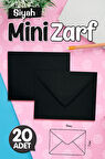 Mini Zarf Siyah 9x7 cm 20 adet-T272