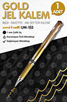 Uni-Ball Um-153 Signo Broad Roller Kalem  GOLD 1.0 mm Davetiye Kalemi /Gold Yazan Davetiye Anı Defteri Kalemi / İmza Kalemi / Jel Kalem -T334