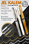 Uni-Ball Um-153 Signo Broad Roller Kalem  (GOLD,GÜMÜŞ,BEYAZ) 1.0 mm Davetiye Kalem Seti 3 lü /Beyaz Yazan Davetiye Anı Defteri Kalemi / İmza Kalemi / Jel Kalem -T335