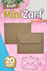 Mini Zarf Kraft 9x7 cm 20 adet-T362