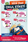 Okul Etiketi Mini Mouse Kalem Defter Etiketi Özel İsim Yazılabilen Etiket Seti - İsim Etiketi-T559-OE30