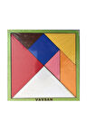 Kız Erkek Çocuk Eğlenceli Oyuncaklar Ahşap Tangram 7 Parça Yerli Üretim