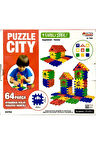 Kız Erkek Çocuk Oyuncak Puzzle City 3D Yapı ve Tasarım Blokları 64 Parça - 03702 Kız Erkek Çocuk Oyu