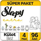 Sleepy Extra 4 Numara Maxi 96'lı Külot Bez